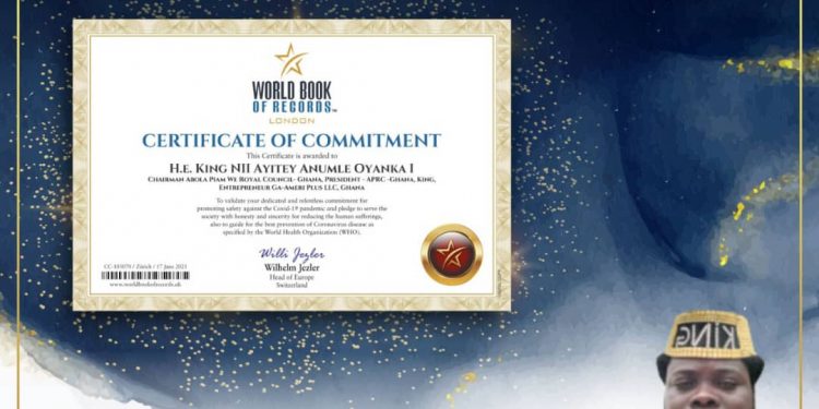 Ga Mantse Gets Endorsement in World Book of Records