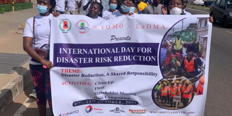 NADMO-LaDMA Creates Awareness Through Float In La Township