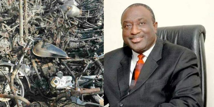 Strange Fire Guts Carprice Motorbikes, As Regional Minister Ignores