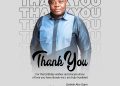 GODWIN AKO GUNN Acknowledges:- THANK YOU FOR YOUR SINCERE SHOW OF LOVE