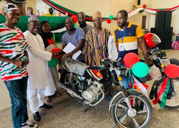 NDC Youth Organizer Distributes Motorbikes To Constituency Members