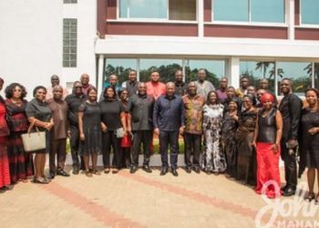 VR Announces to Prez. Mahama The Death of Ambassador Ameyedowo