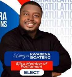 NPP Bought to Retains Ejisu Seat, As Kwabena Boateng Polls 56%