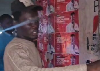 NPP Removes Posters of NDC PC at Okaikoi South to intimidate him