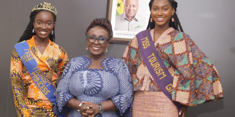 Miss Tourism Ghana Pays Courtesy Call on Tourism Minister Dzifa Gomashie, Pledges Support for National Initiatives