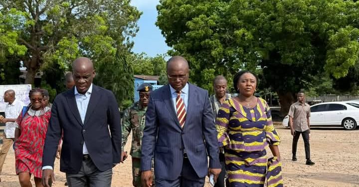 Ministers ‘Storm’ BECE Centres in Burma Camp to Motivate Candidates Ahead of Maths Paper