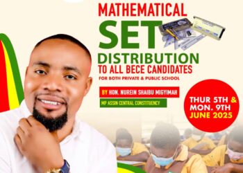 Assin Central MP Empowers 2025 BECE Candidates with Essential Tools