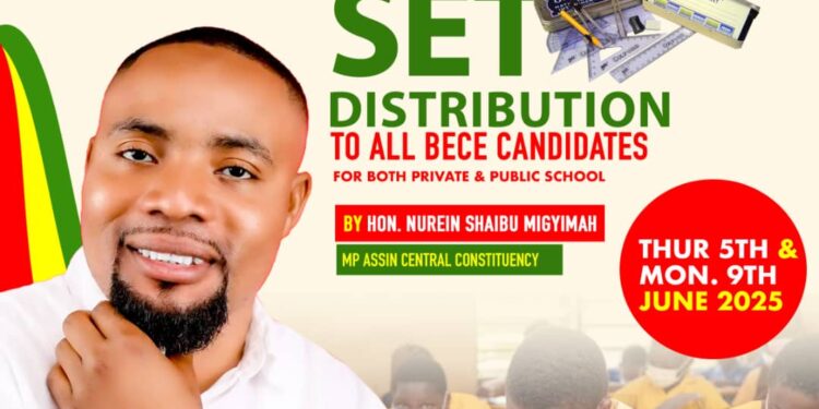 Assin Central MP Empowers 2025 BECE Candidates with Essential Tools
