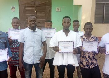 Breaking the Chain of Youth Unemployment: Hon. Frank Yeboah Presents Skills Training Certificates to Youth